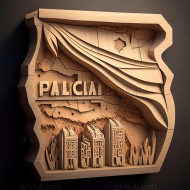 3D model Palestine  State of Palestine (STL)